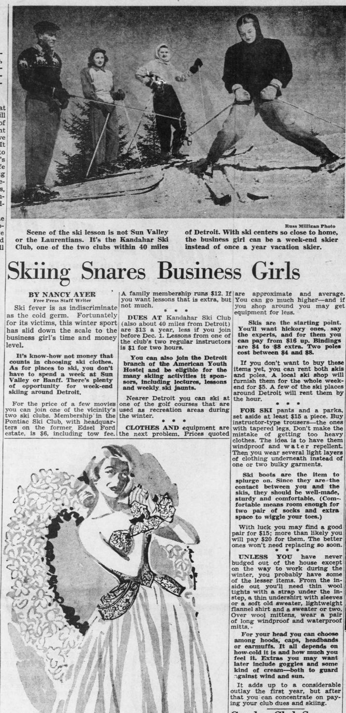 Kandahar Ski Club (Summit Ski Club) - Feb 9 1948 Article (newer photo)